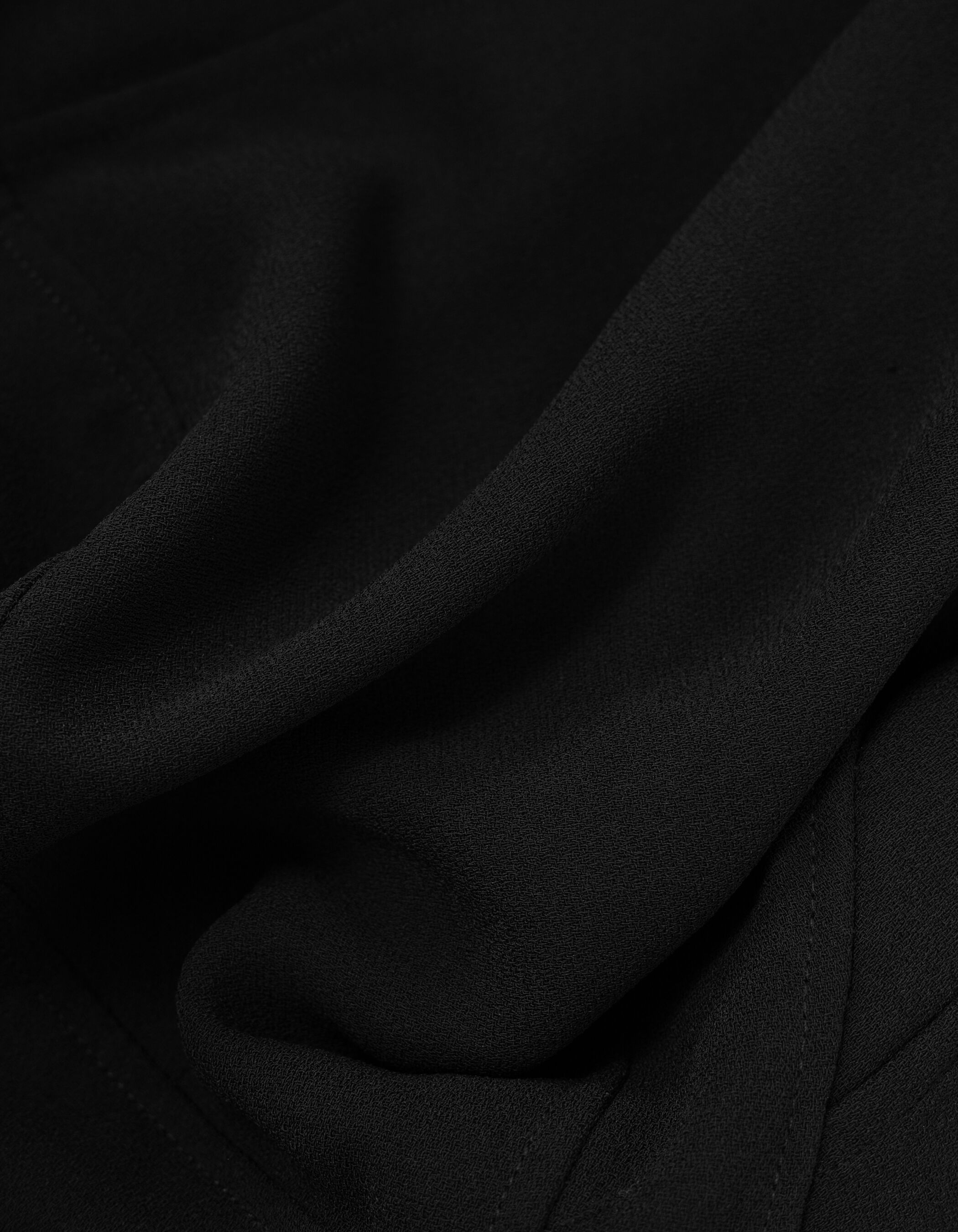 Chemise noire cropped poches poitrine Femme