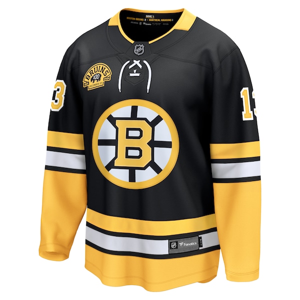 Charlie Coyle Boston Bruins  100th Anniversary Premier Breakaway Player Jersey - Black