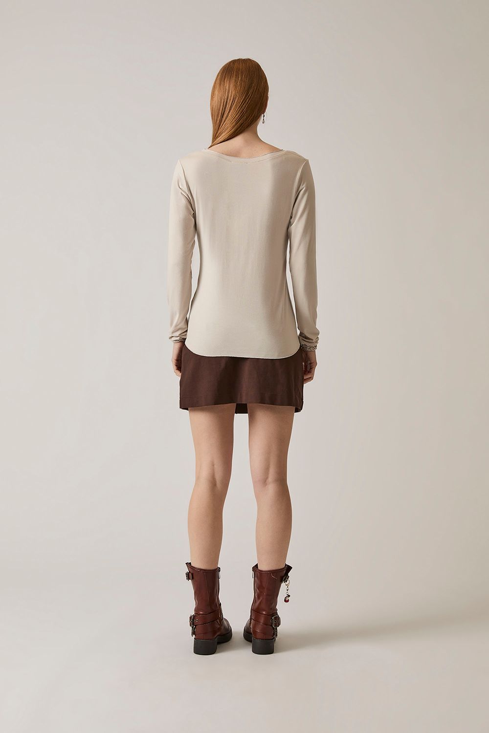 James Lakeland Long Sleeve Beige Top