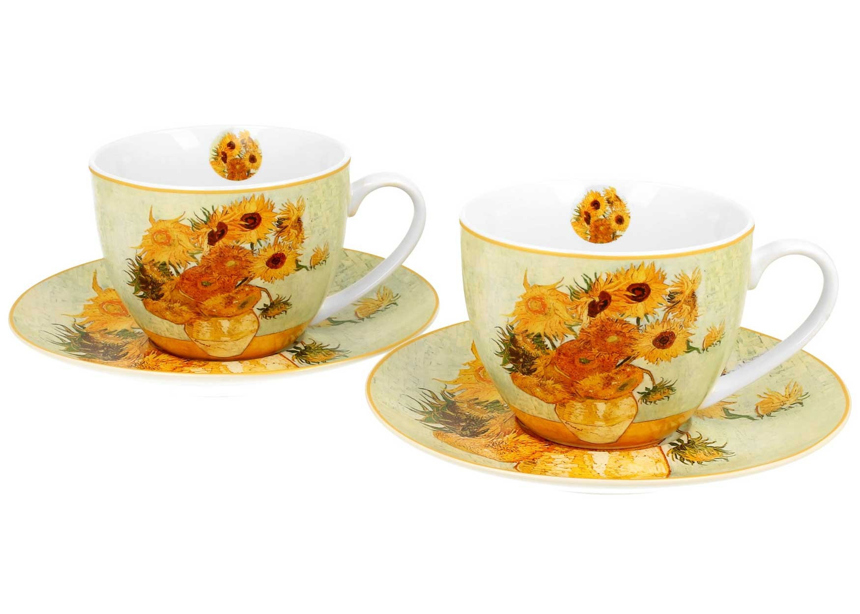 Zestaw 2 filiżanek Van Gogh Sunflowers 250 mldo Kawy Herbaty