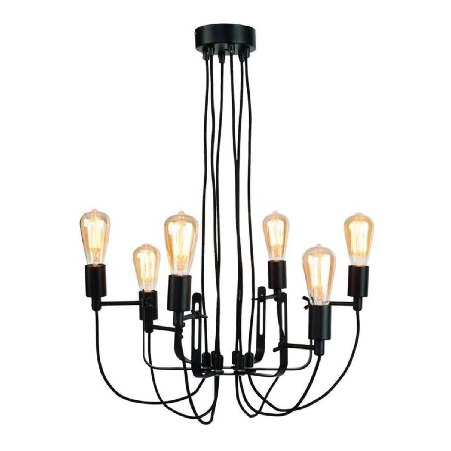 SEATTLE - Lustre 6 lumières métal D55cm