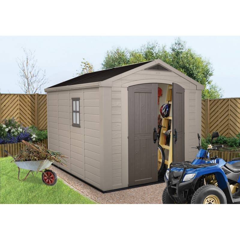 Abri de jardin en résine Sydney 2,57 x 3,32 x 2,43 m KETER