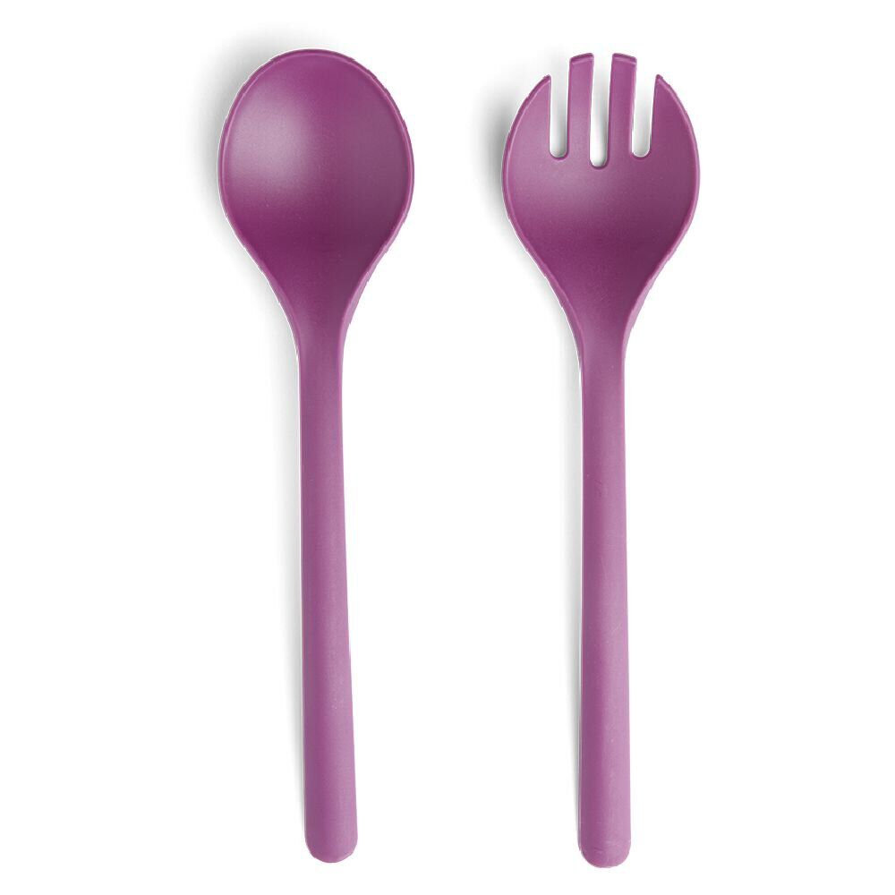 Lot de 2 couverts à salade en plastique - 3 coloris