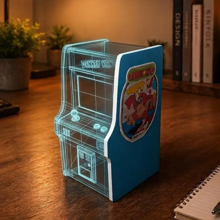 STL DOWNLOAD - Donkey Kong Desk Pen Holder / Organiser
