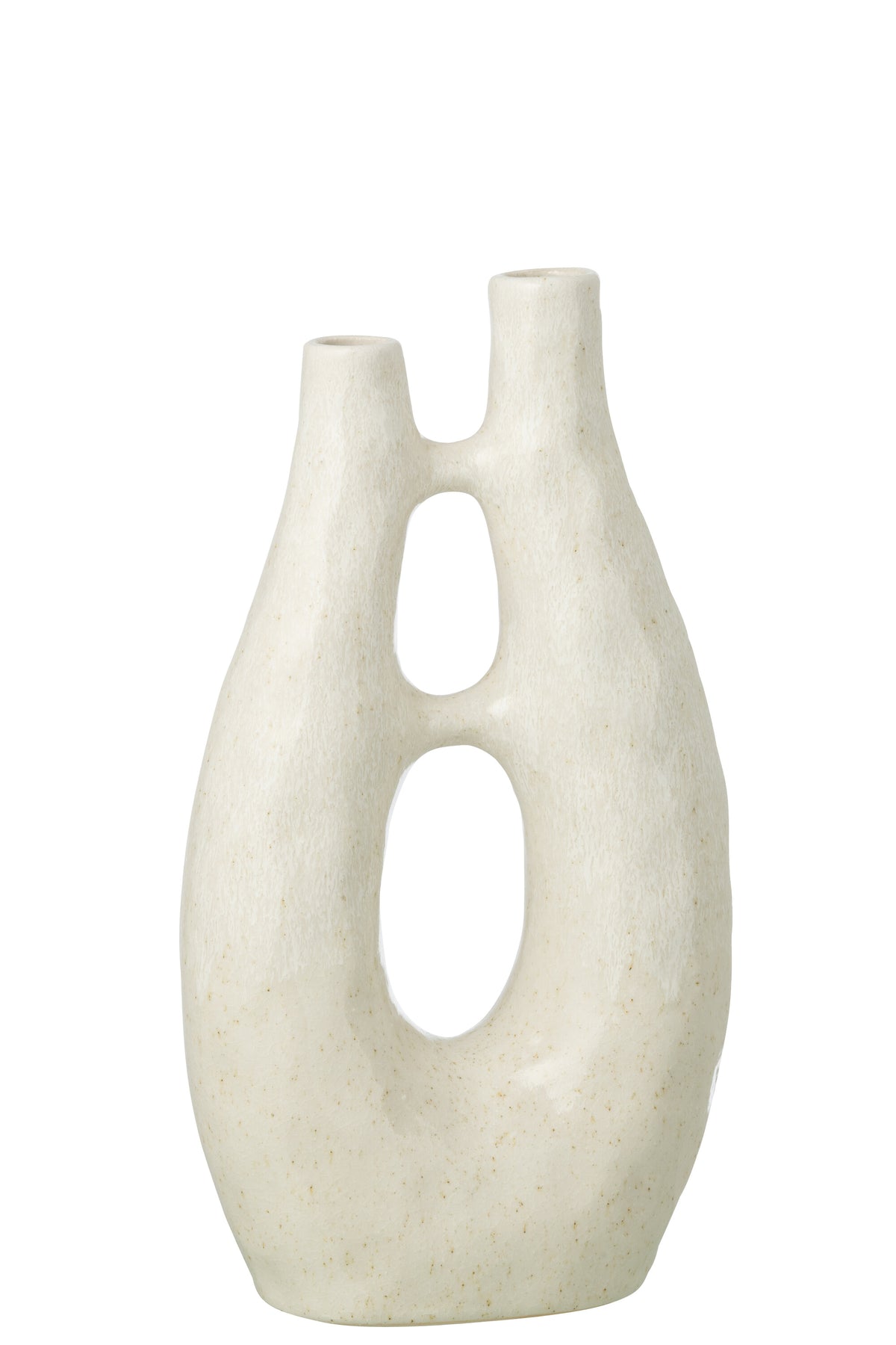 J-Line vaas Jeanne - steengoed - wit - large