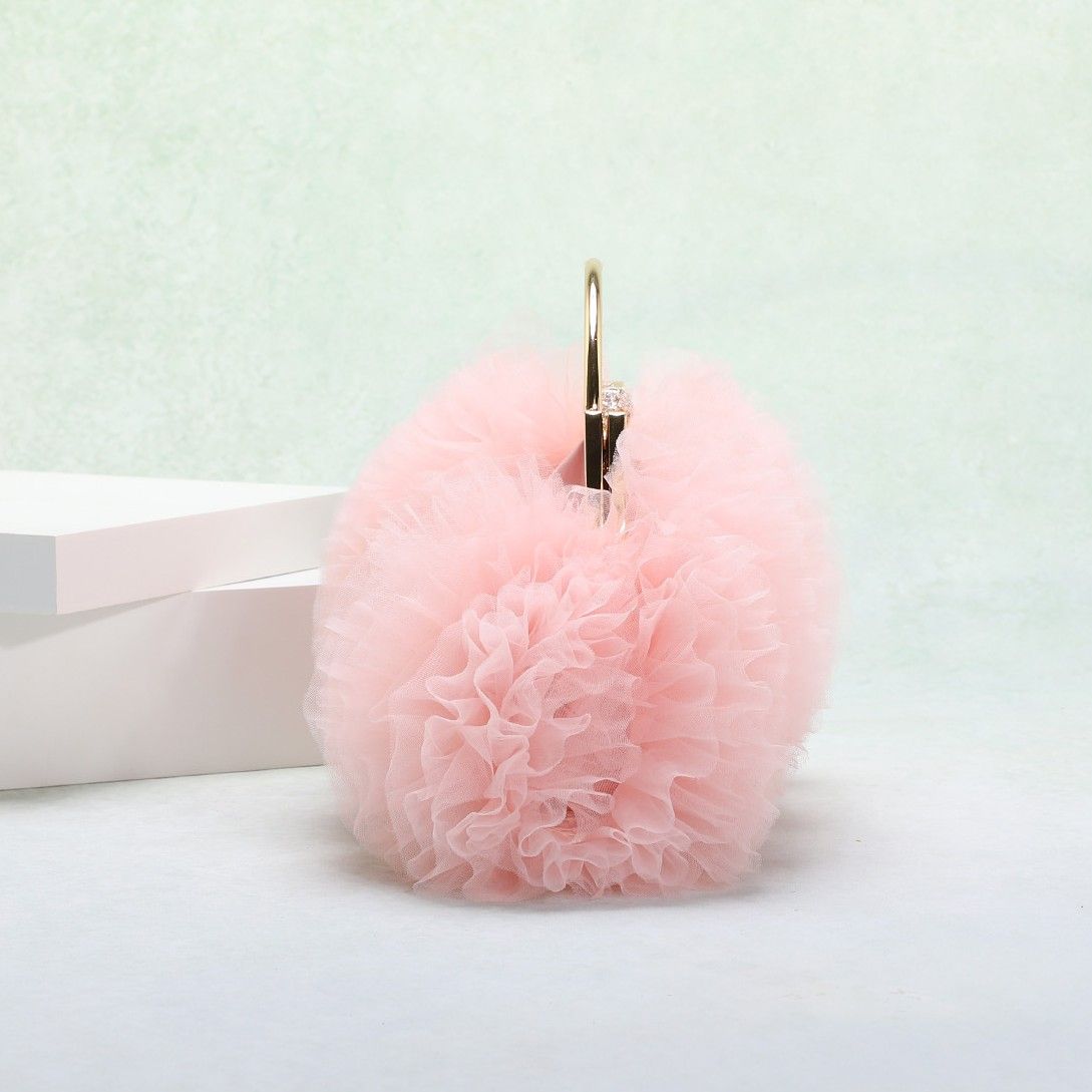 PEACH ACCESSORIES Peony Ruffle Tulle Evening Bag