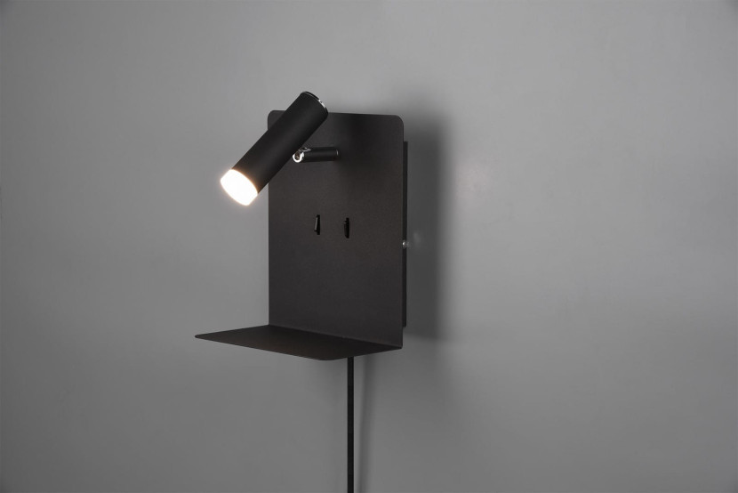 Kinkiet ELEMENTczarny LED 3x6W 360lm wym:20x16x16cm IP20 Trio