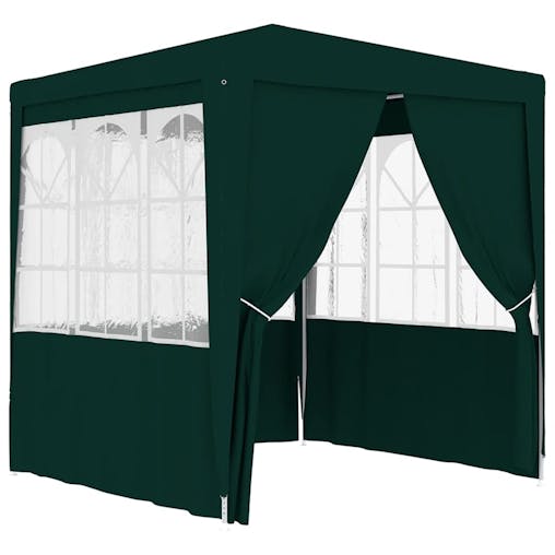 NNEVL Professional Party Tent with Side Walls 2x2 m Green 90 g/m&sup2;