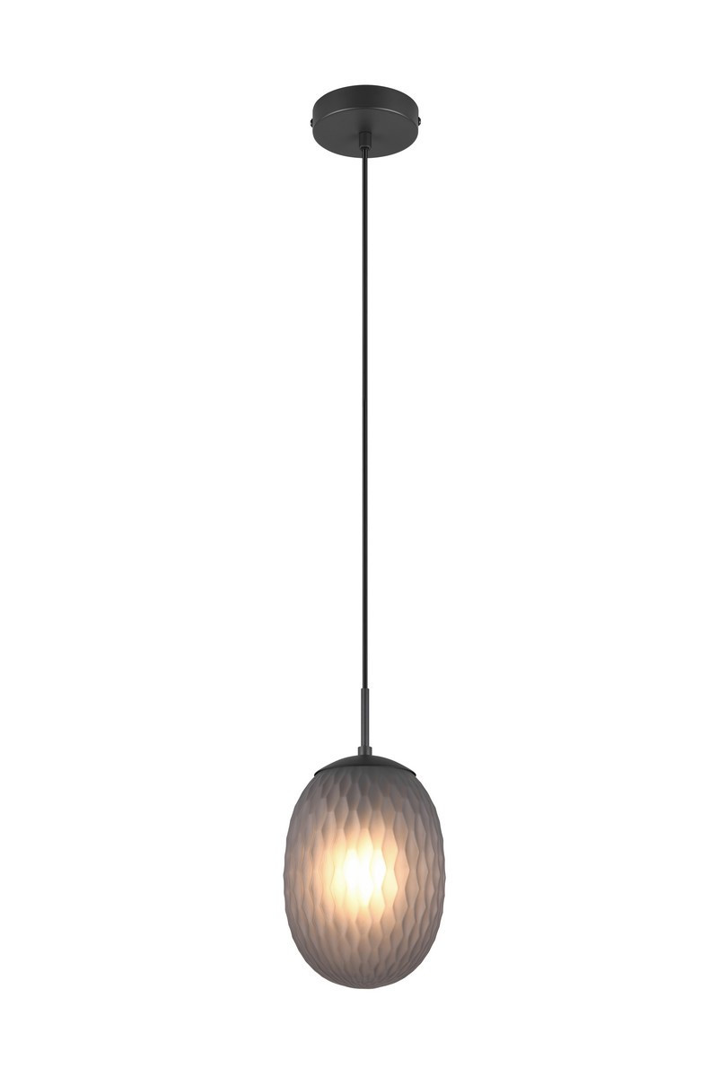 Lampa wisząca czarna-dymiona FACETTE 1xE27x25W wym: 150x17x17 cm Trio