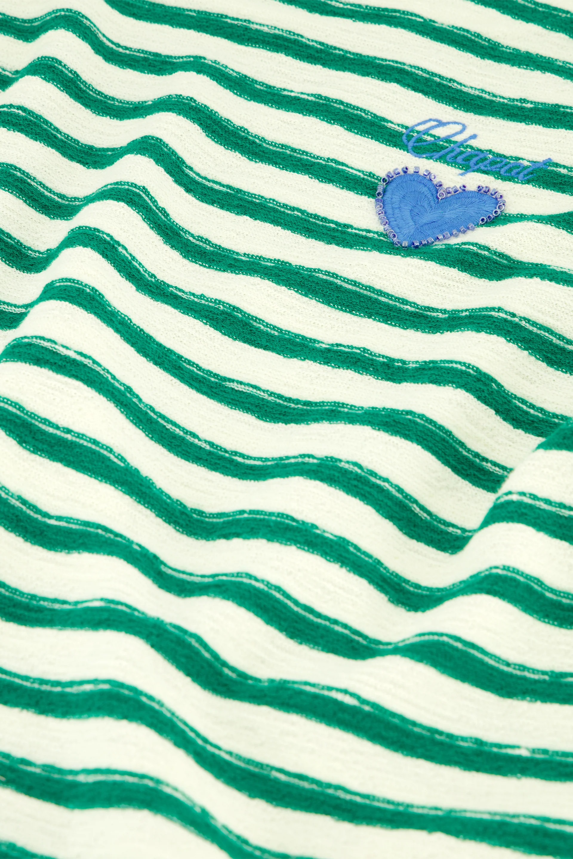 Celina Top | Cosy White/Green