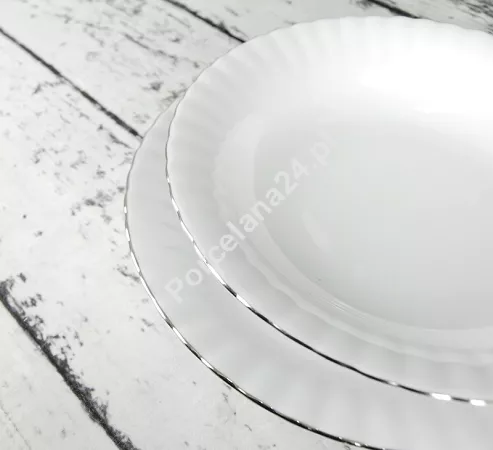 Komplet talerzy na 6 osób (18el) Chodzież - Iwona B357 PLATYNOWA LINIA GIFT BOX