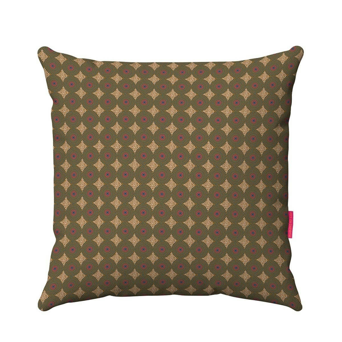 HANOÏ - Housse de coussin extérieur graphique bronze 45x45
