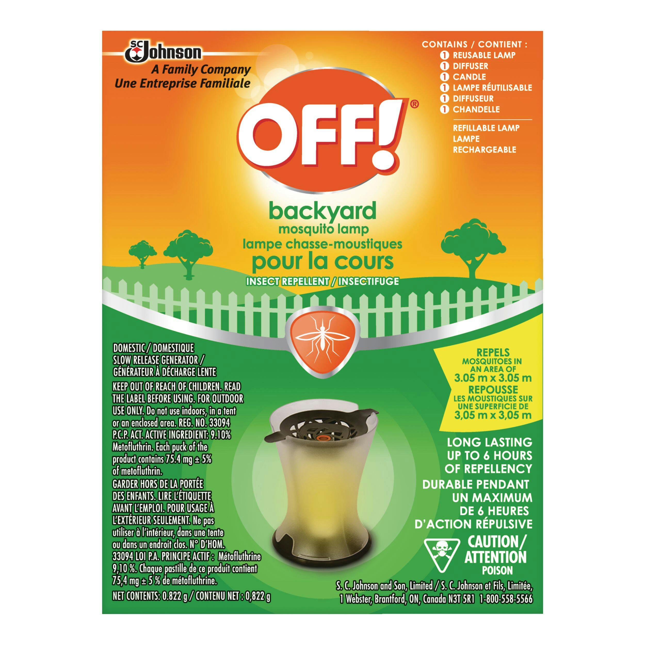 OFF! Backyard 6-Hour Mosquito/Insect Repellent Lamp