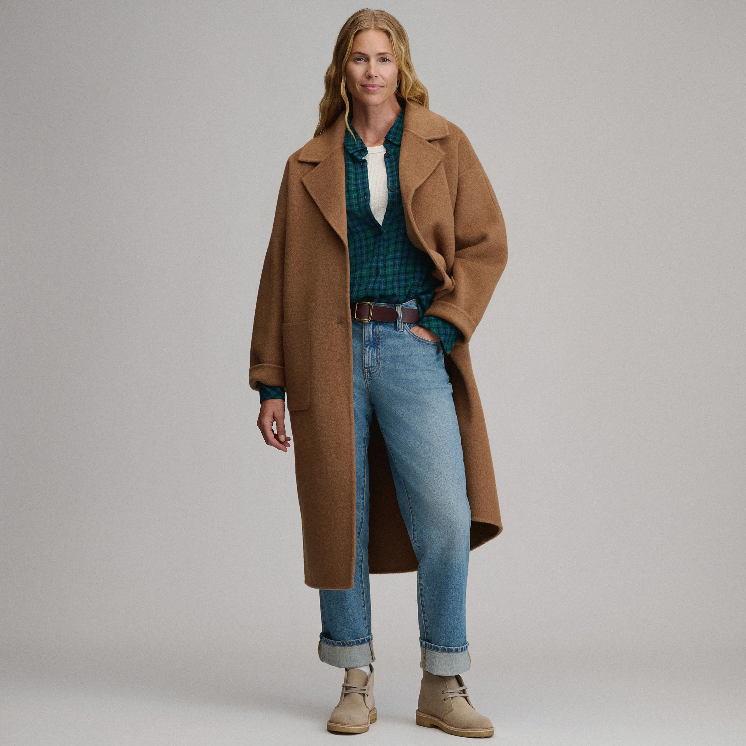Women's Wool Blend Trench Coat