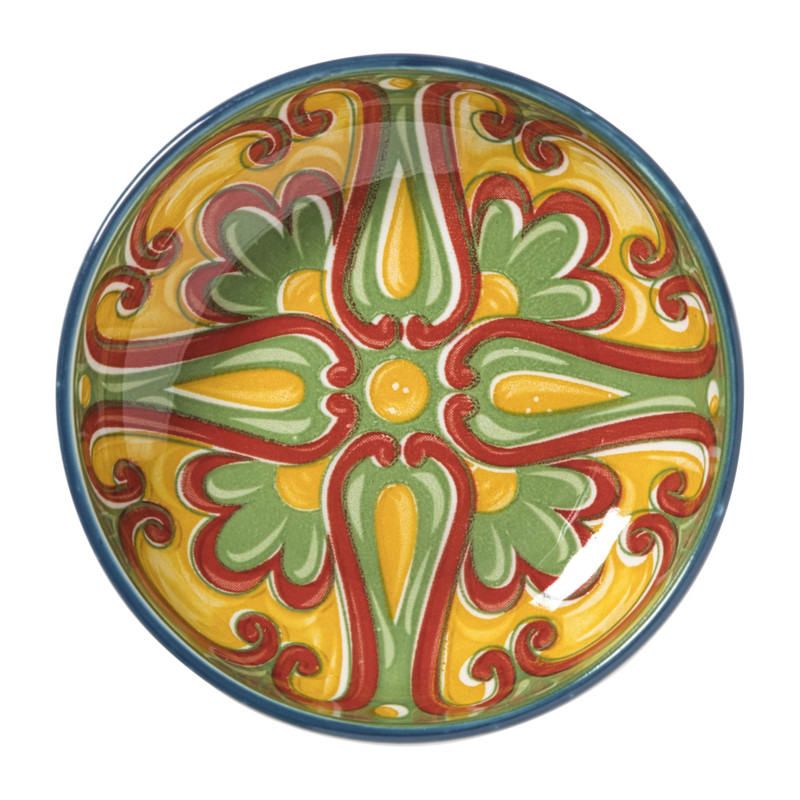 Schaaltje Diaz klein - geel/groen - &Oslash;8.7x2.4 cm