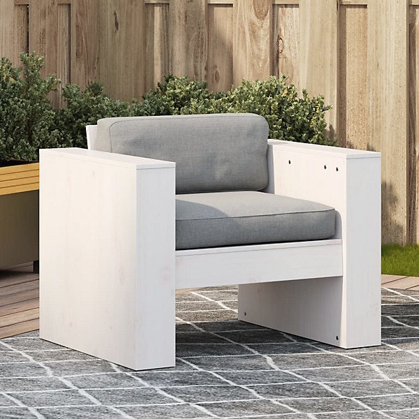 Canapé de jardin blanc 79x60x62 cm bois de pin massif vidaXL