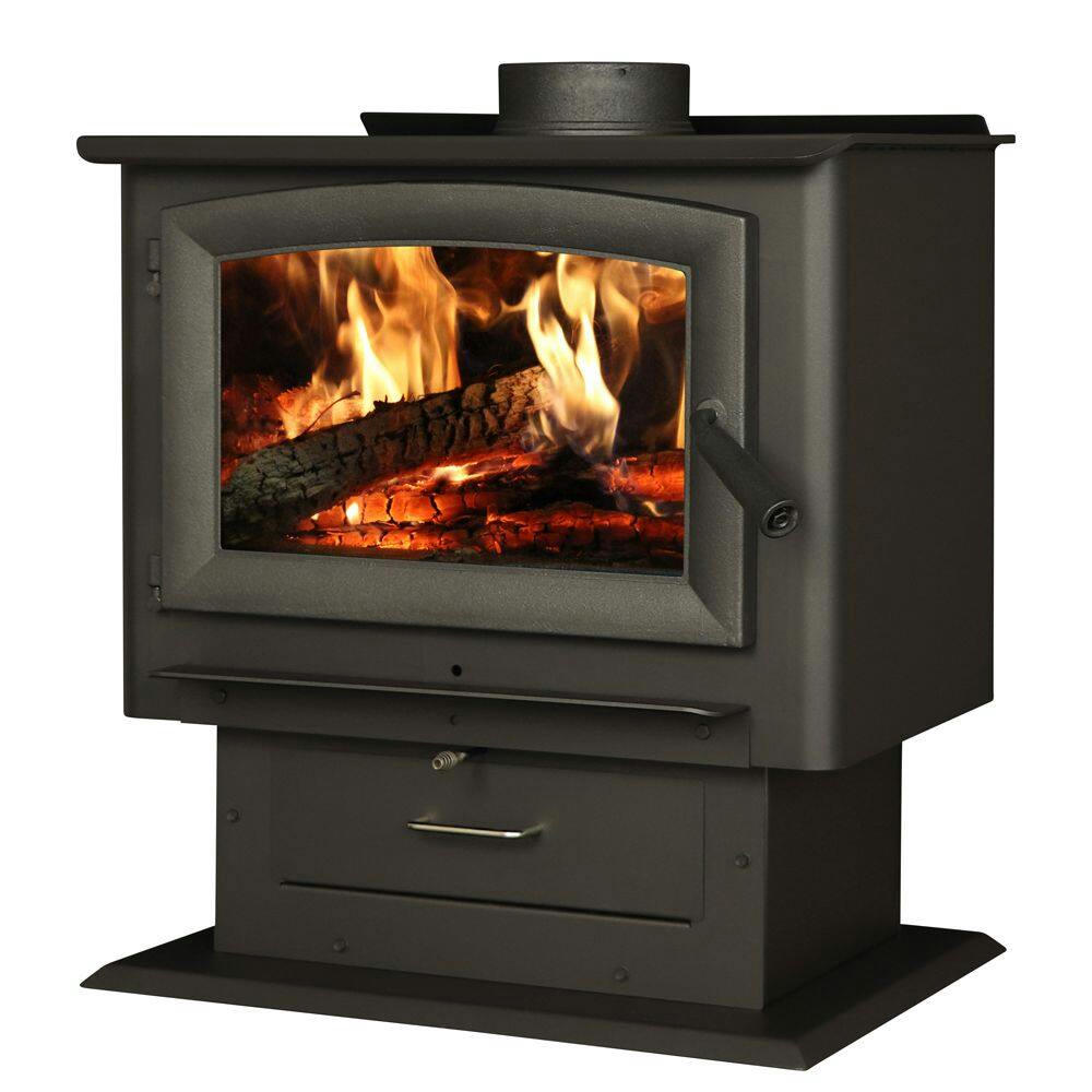 US Stove Company Pedestal Wood Stove, 2,000 sq. ft.