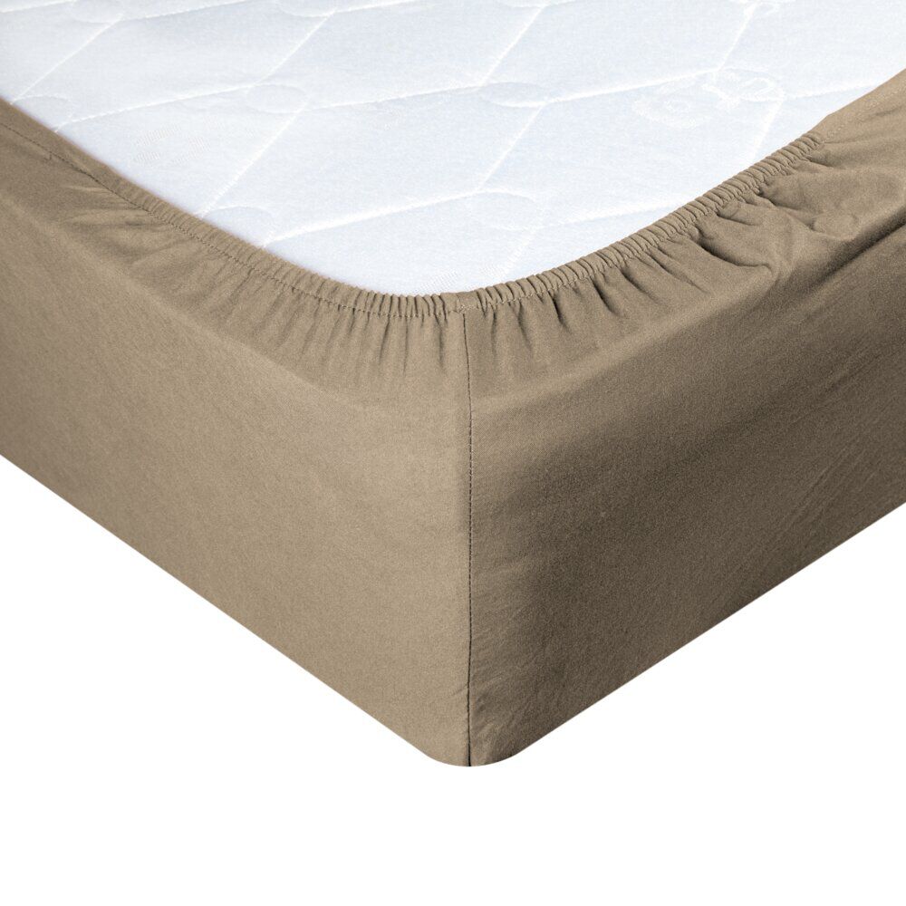 Drap-housse 2 personnes microfibre uni 140x200cm (4 modèles)