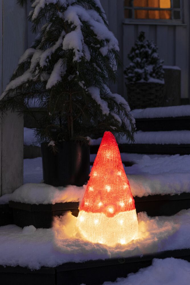 JULEDEKORASJON KONSTSMIDE JULENISSE 37CM LED