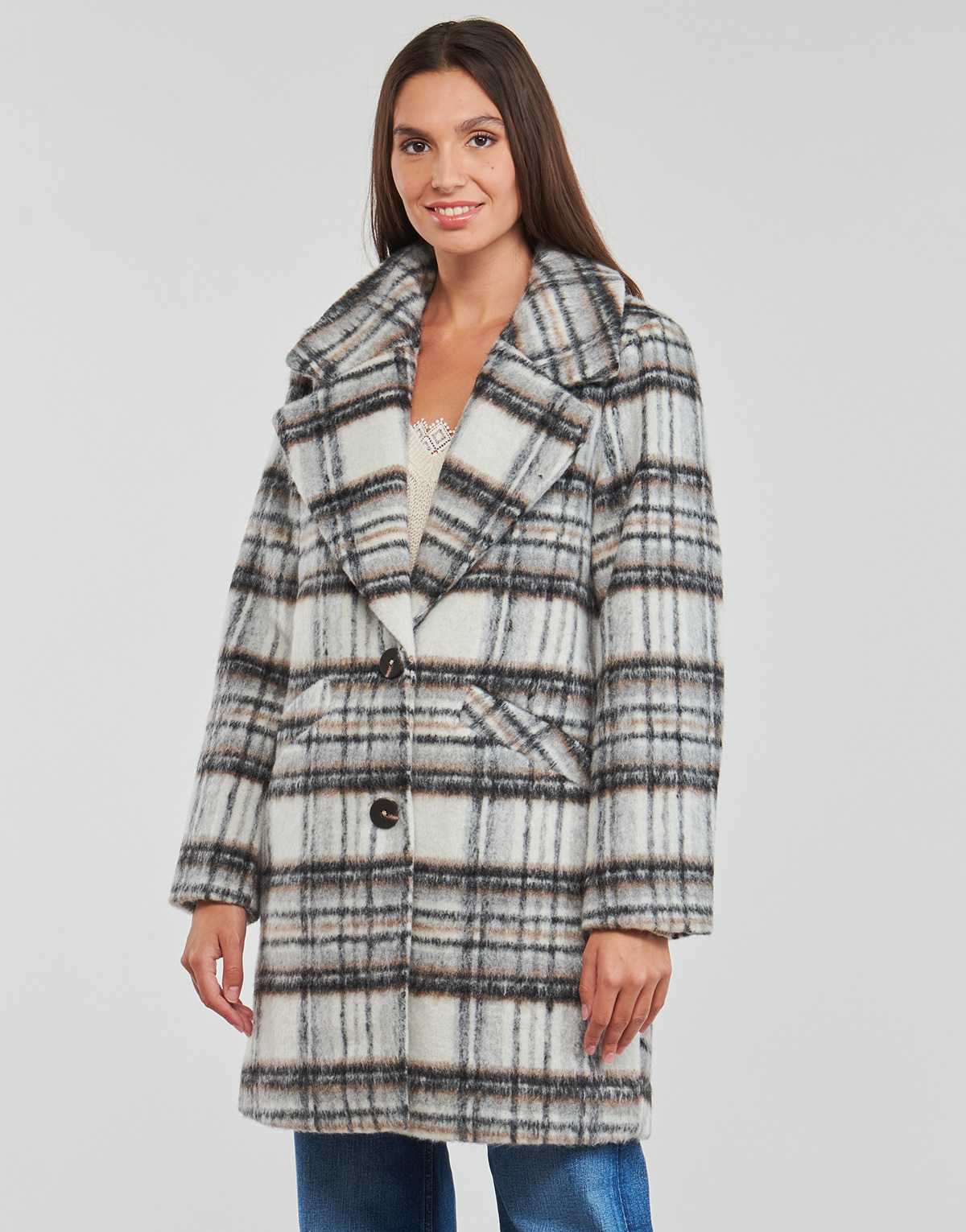 Vila - VIROY L/S COAT - Multicolour