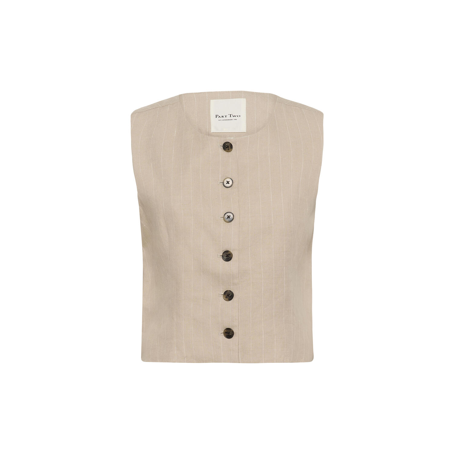 AzaniaPW Waistcoat, neutral pinstripe