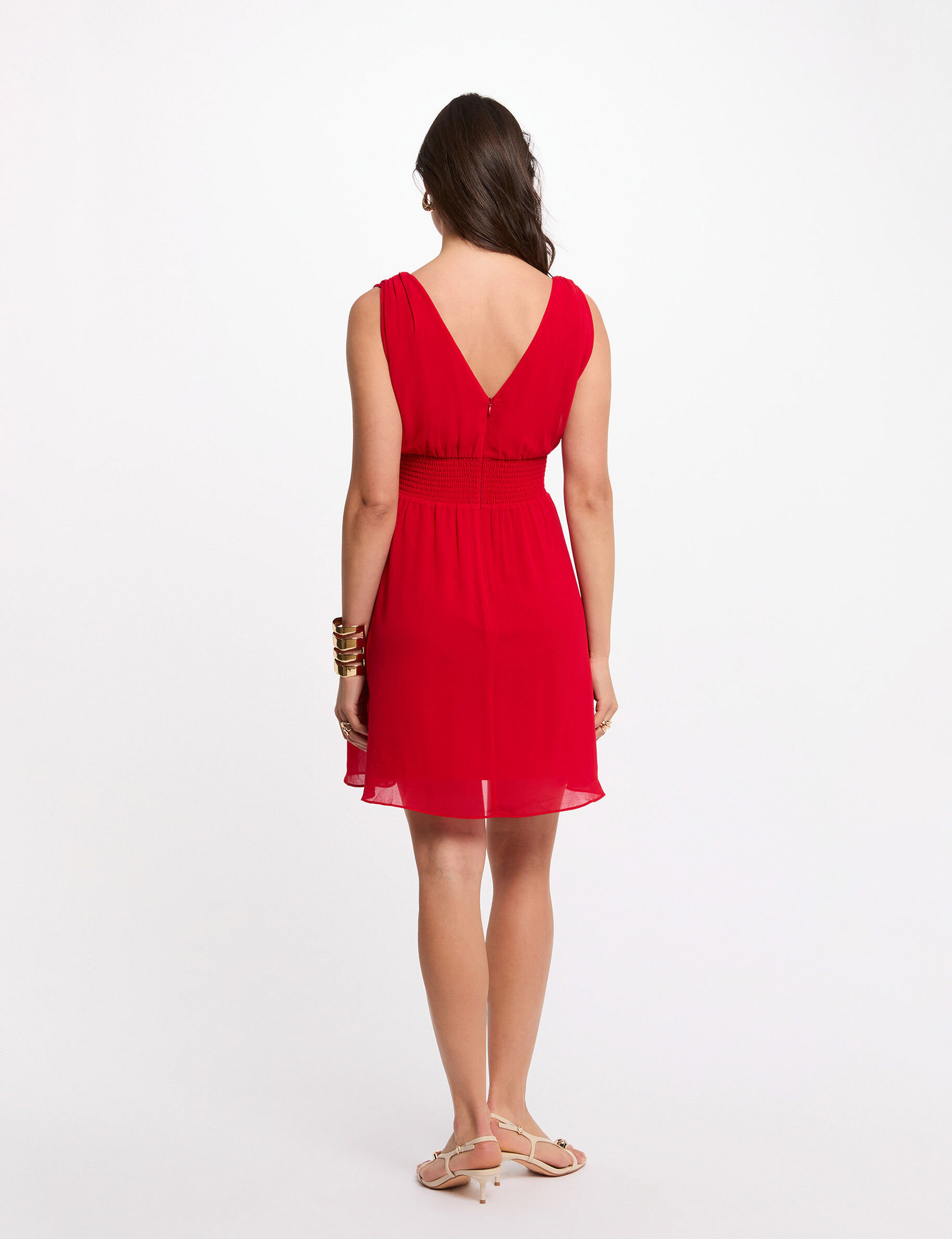 Mini Loose A-Line Dress Red Women
