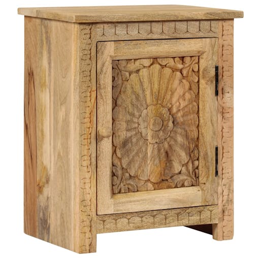 NNEVL Bedside Table Solid Mango Wood 40x30x50 cm