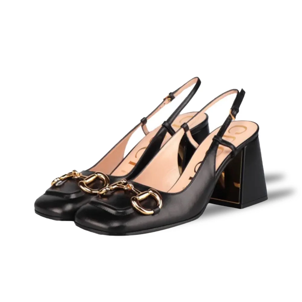 Gucci Buckle High Heels  Slide Sandal