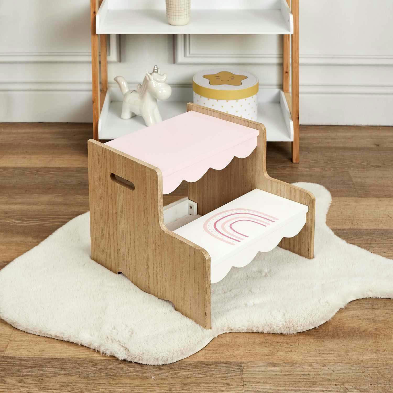 - Marchepied enfant en mdf kidsroom arc en ciel