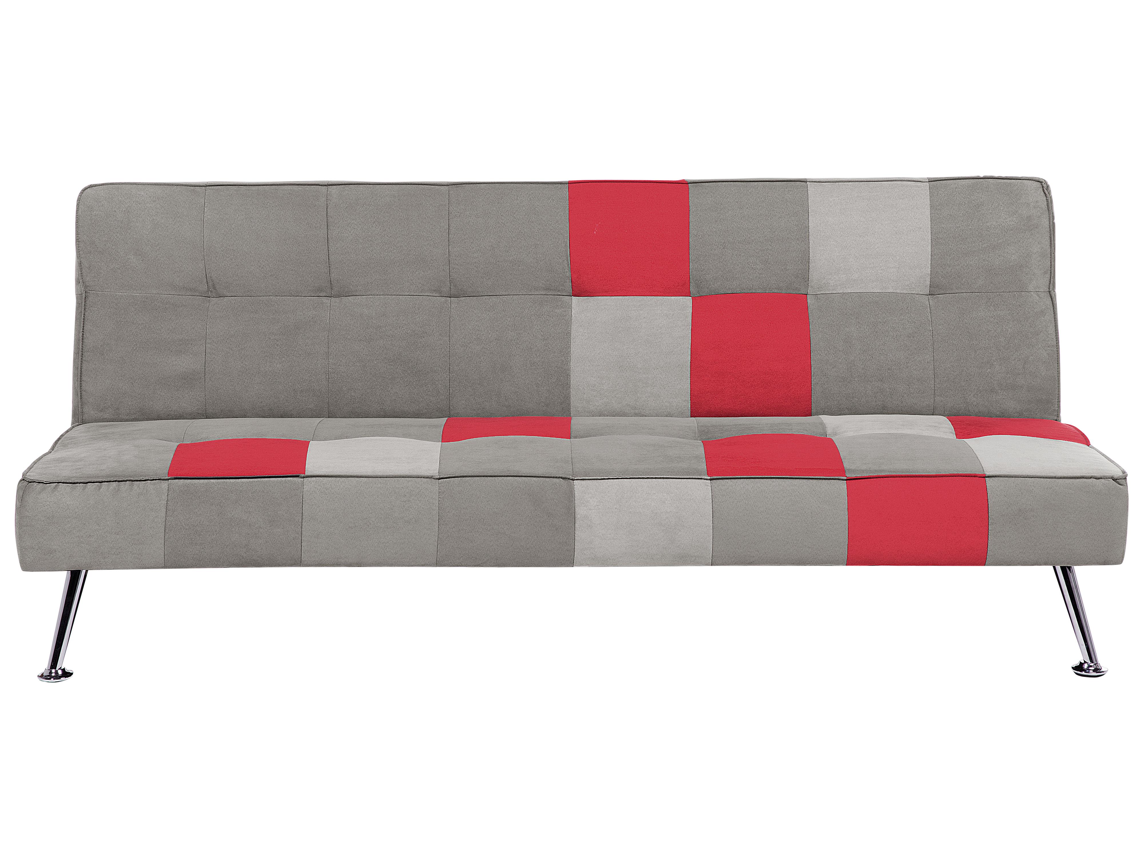 Sofa Bed 3 Seater OLSKER Faux Leather Black