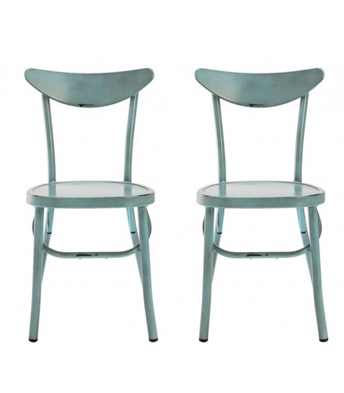 MARIE - Chaise en aluminium L45 cm - lot de 2