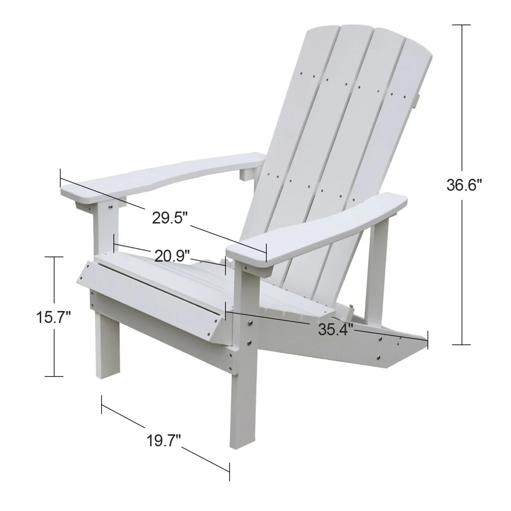 Set Of 2 Patio Outdoor Pool Garden Lounge Chairs Adirondack Chairs For Garden,Backyard,Balcony