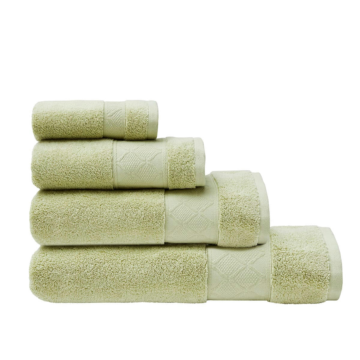 CARESSE - Serviette de bain en coton amande 30 x 50