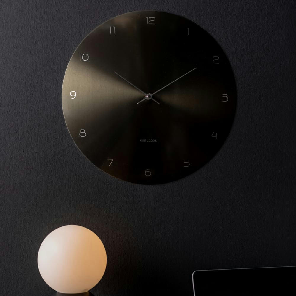 DOME DISC - Horloge murale en métal diam 40cm