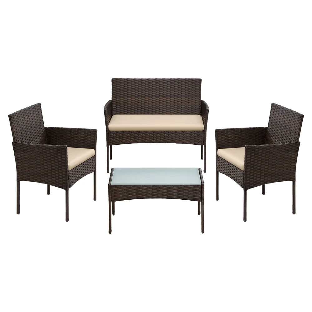 Salon de jardin extérieur 4 pièces