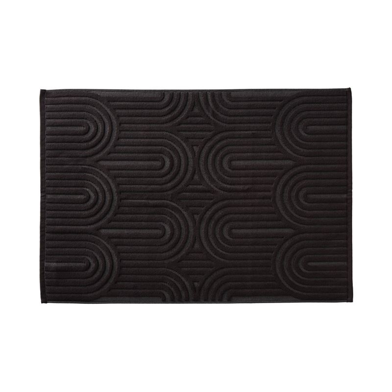 Archie Black Marle Bath Mat
