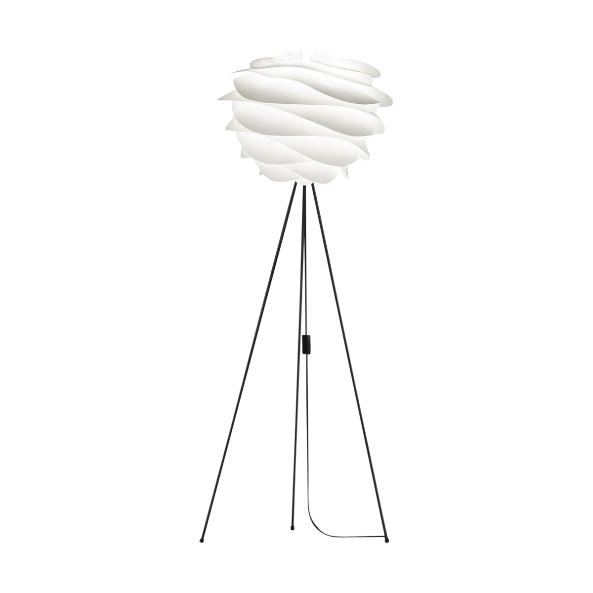 Umage Carmina Medium vloerlamp white - met vloer tripod zwart - Ø 48 cm