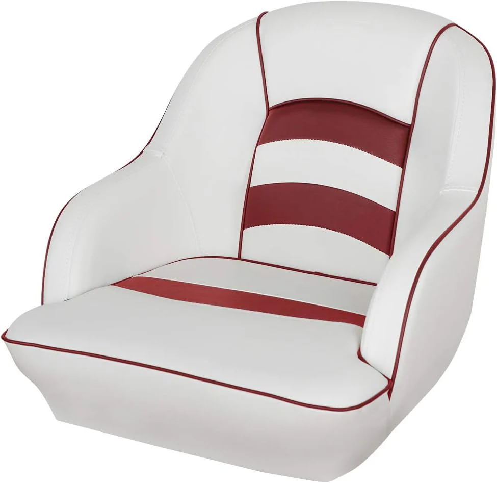 Bucket Pontoon Boat Seat (White/Blue)(Tan/Brown)