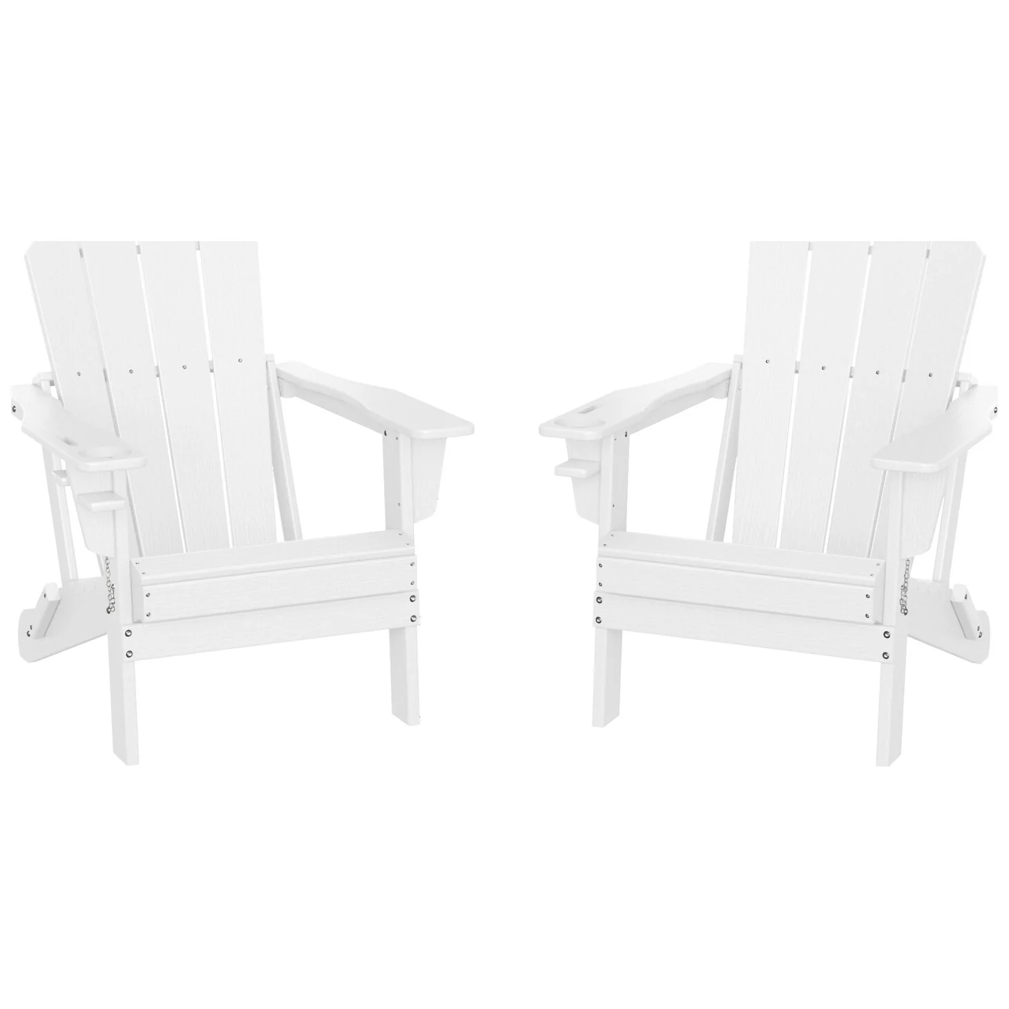 Polytrends Alvaro Outdoor Adirondack Chair with Cup Holder (Set of 2)