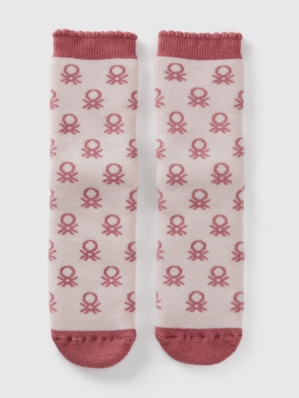 Non-slip socks with logos