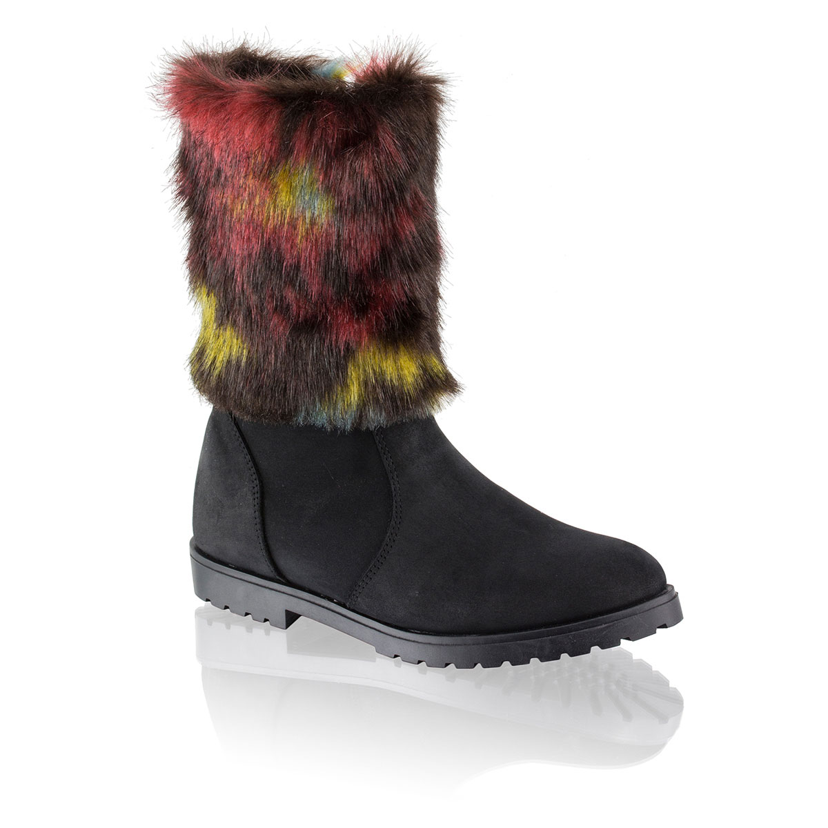 Russell & Bromley GLAM ROCK Faux Fur Trimmed Boot