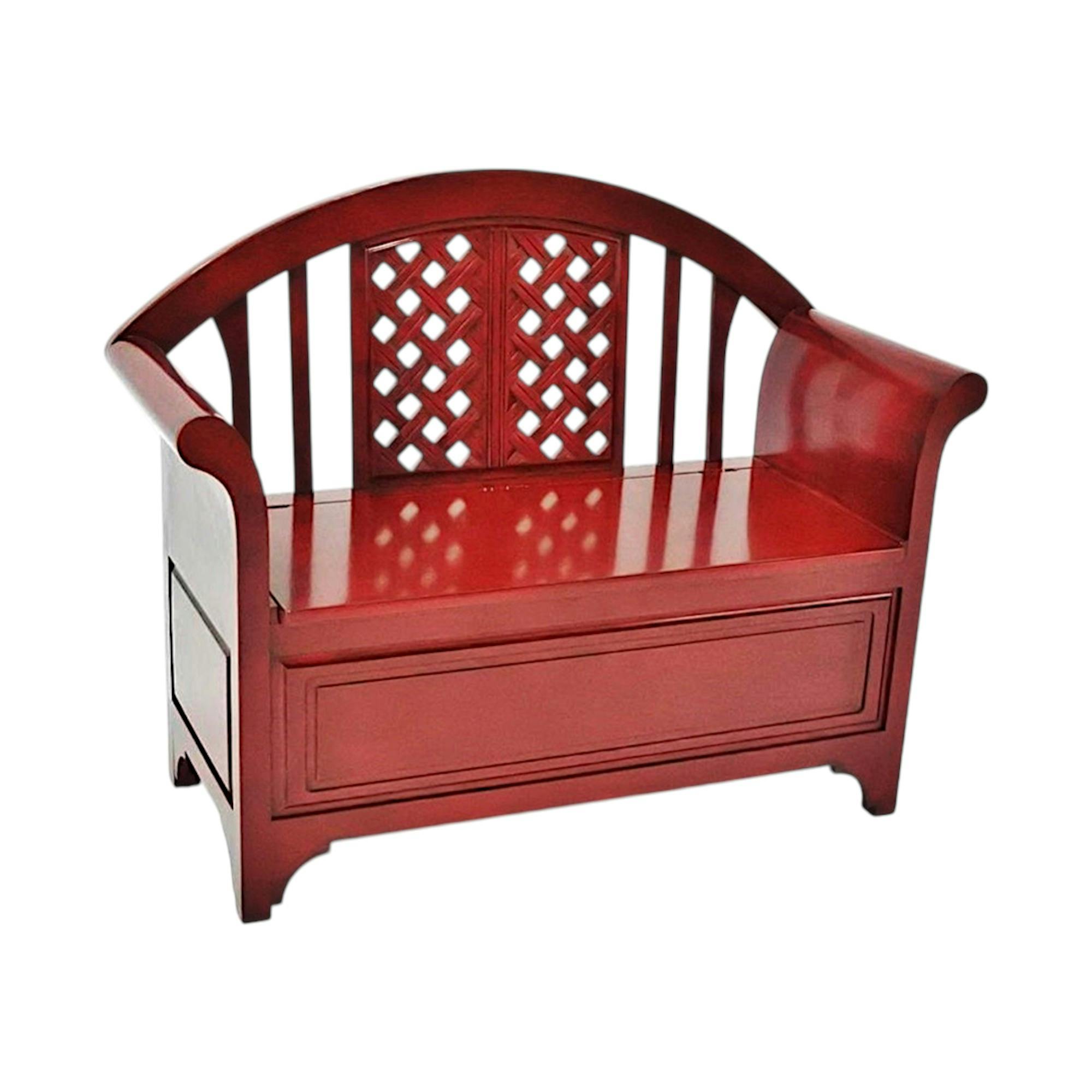 Banc coffre exotique hévéa 115x90cm TRADITION