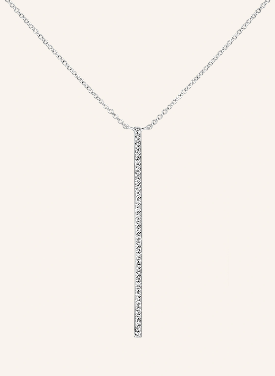 Leaf Halskette BAR aus 18 Karat Weißgold mit Diamanten