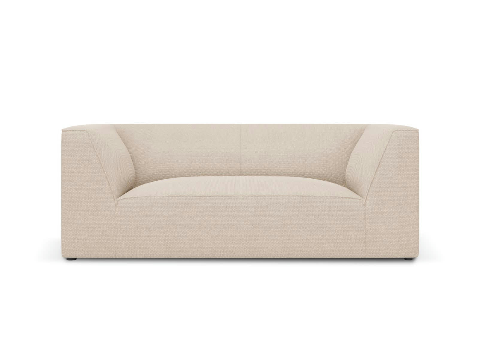 RUBY - Canapé 2 places en tissu structurel beige