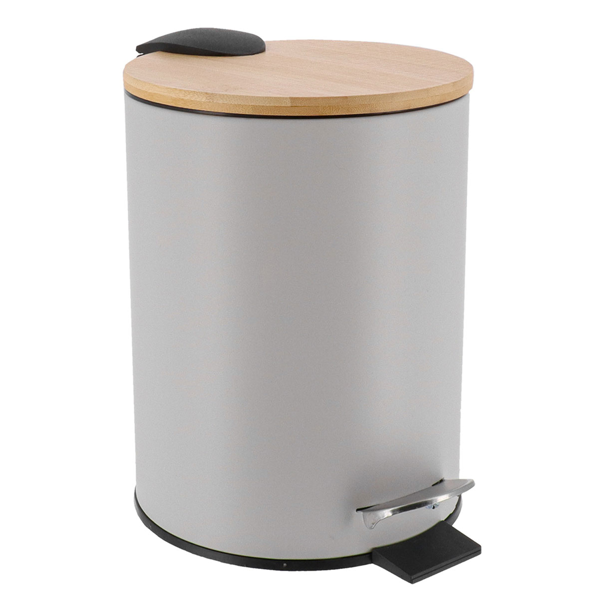 Balde wc soft close cinza claro