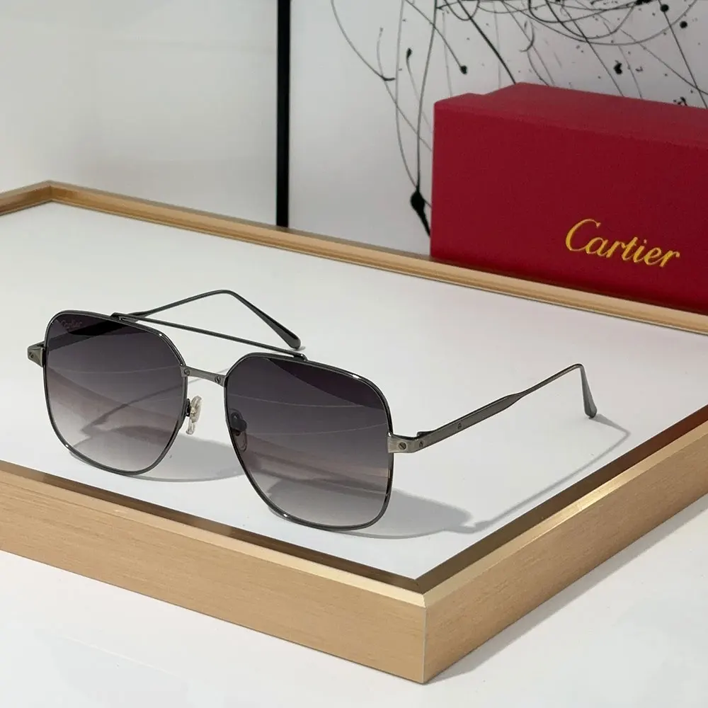 Cartier  Slim Metal Frame sunglasses