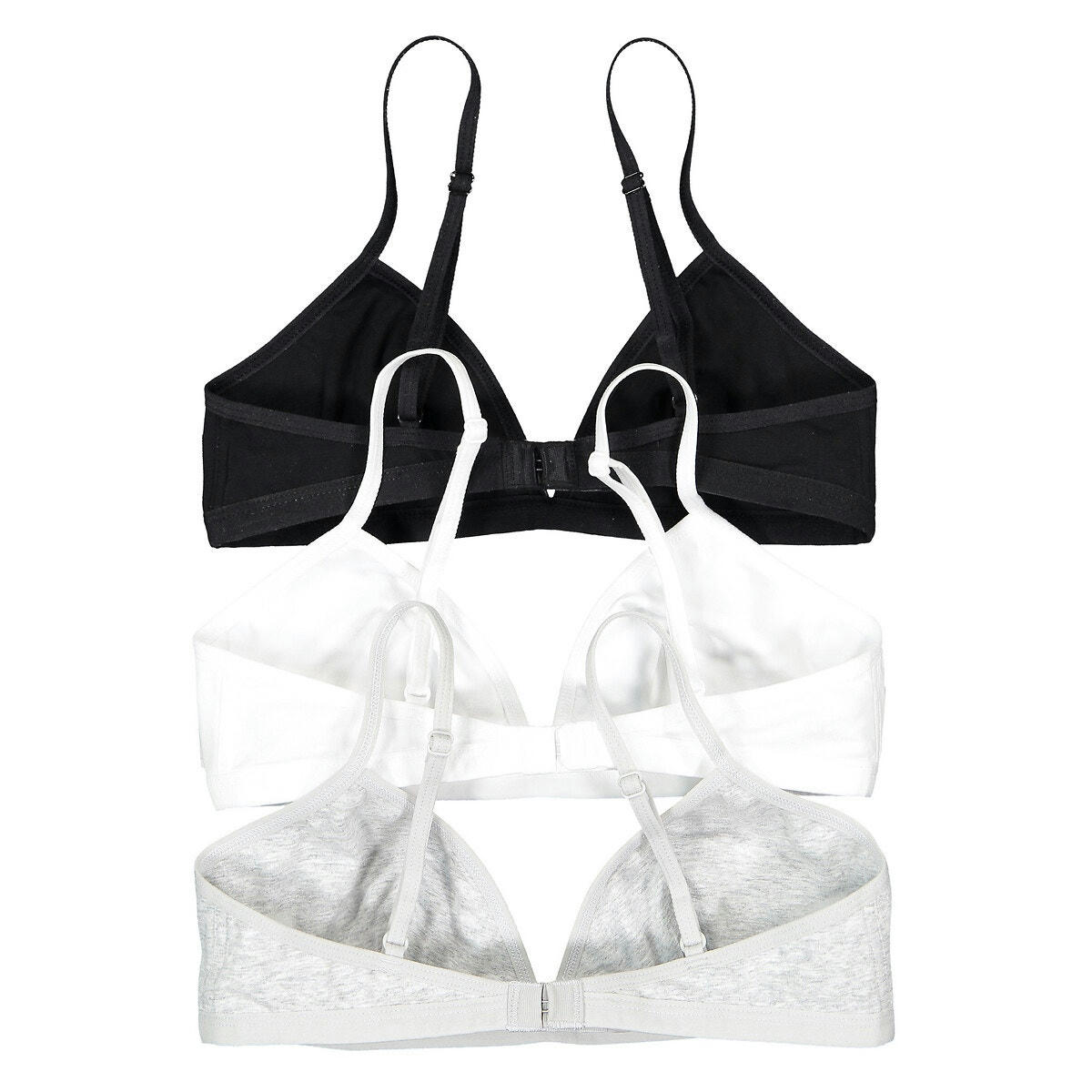 Lot de 3 soutiens-gorge forme triangle en coton