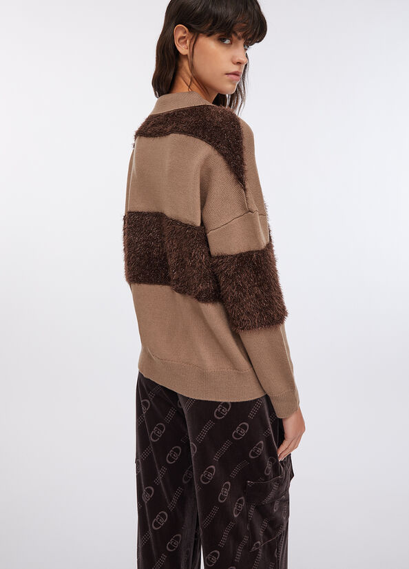 Polo in lana a righe