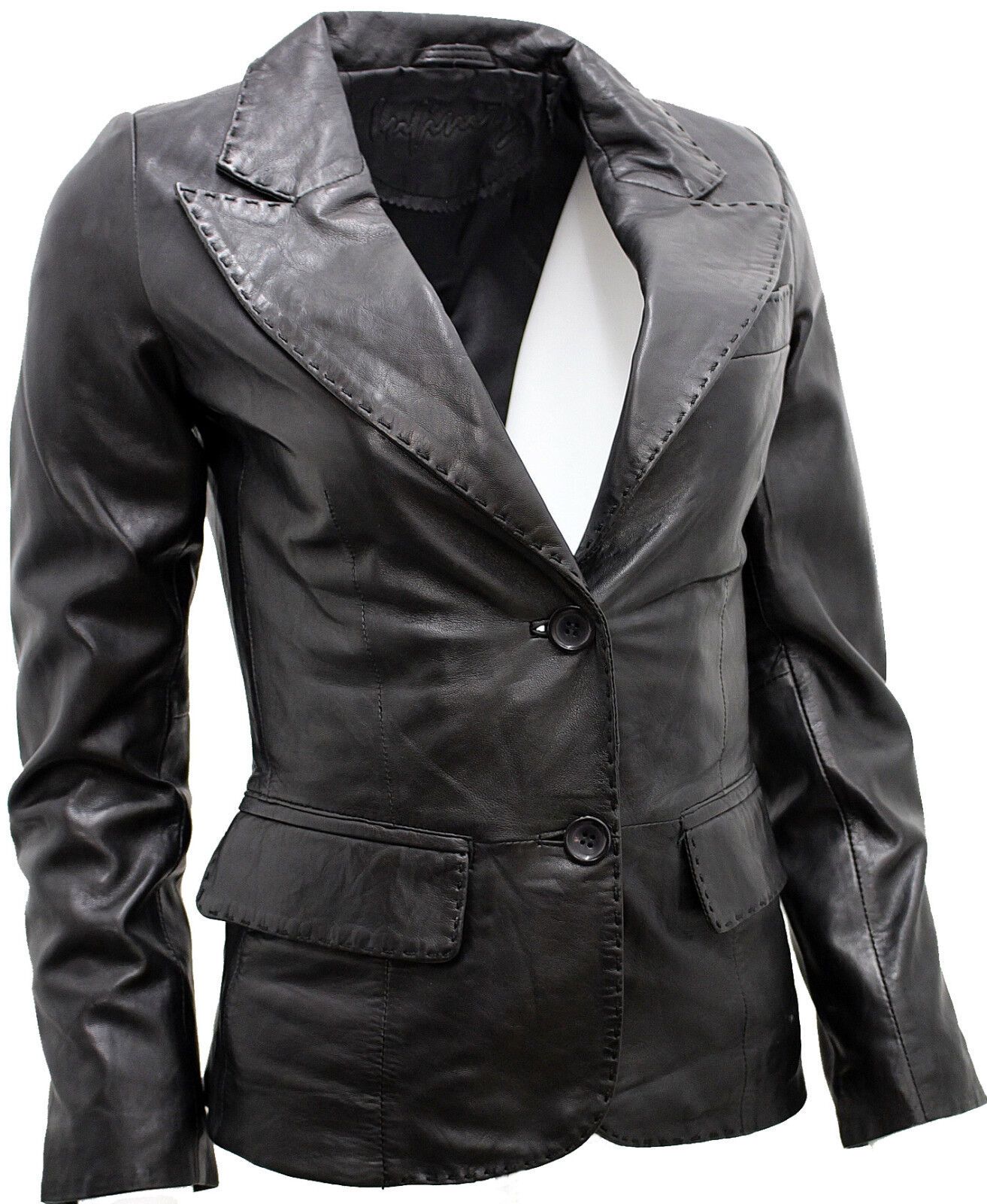 Infinity Leather Leather Blazer Jacket-Seregno