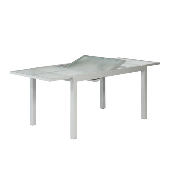 Ausziehtisch, BxHxT: 90 x 75 x 120 cm, Tischplatte: Sicherheitsglas